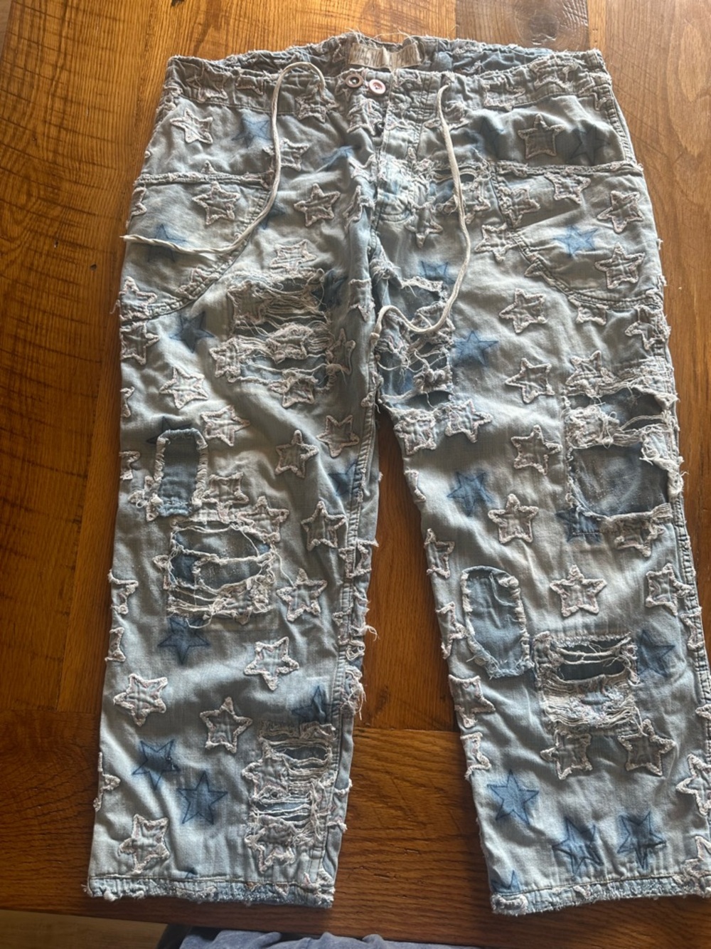 Magnolia Pearl Star O’Keefe Jeans- distressed light blue denim